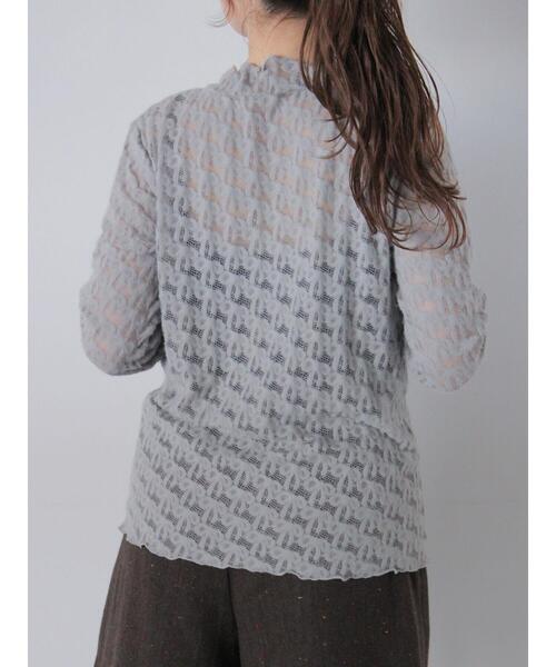 ehka sopo（エヘカソポ）の「起毛リボンレースハイネックカットソー（Tシャツ/カットソー・レディース・ブラック/グレー/オフホワイト/キナリ・F）」の22枚目の写真