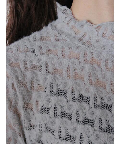 ehka sopo（エヘカソポ）の「起毛リボンレースハイネックカットソー（Tシャツ/カットソー・レディース・ブラック/グレー/オフホワイト/キナリ・F）」の21枚目の写真