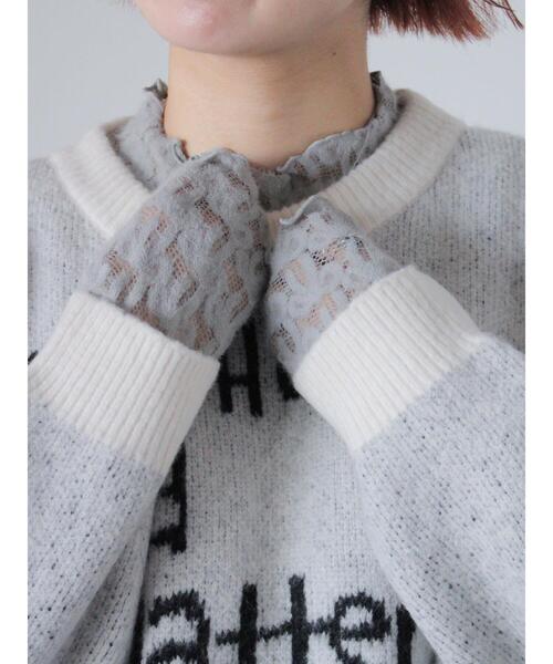 ehka sopo（エヘカソポ）の「起毛リボンレースハイネックカットソー（Tシャツ/カットソー・レディース・ブラック/グレー/オフホワイト/キナリ・F）」の20枚目の写真