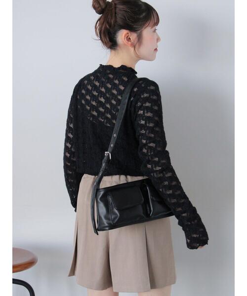 ehka sopo（エヘカソポ）の「起毛リボンレースハイネックカットソー（Tシャツ/カットソー・レディース・ブラック/グレー/オフホワイト/キナリ・F）」の14枚目の写真