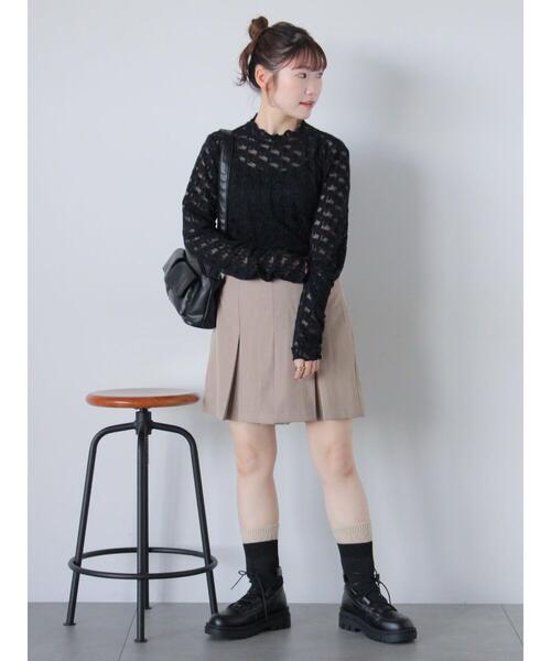 ehka sopo（エヘカソポ）の「起毛リボンレースハイネックカットソー（Tシャツ/カットソー・レディース・ブラック/グレー/オフホワイト/キナリ・F）」の13枚目の写真