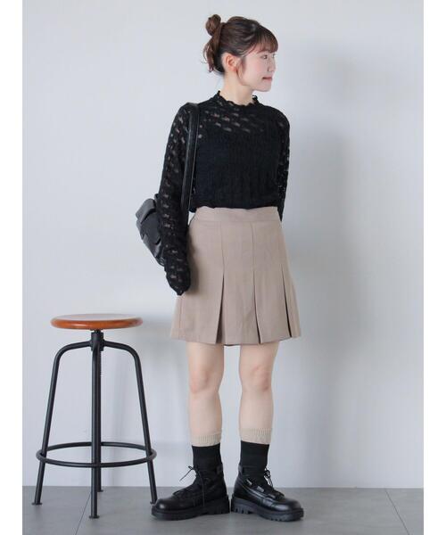 ehka sopo（エヘカソポ）の「起毛リボンレースハイネックカットソー（Tシャツ/カットソー・レディース・ブラック/グレー/オフホワイト/キナリ・F）」の12枚目の写真