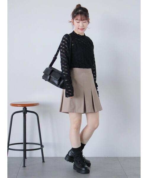 ehka sopo（エヘカソポ）の「起毛リボンレースハイネックカットソー（Tシャツ/カットソー・レディース・ブラック/グレー/オフホワイト/キナリ・F）」の11枚目の写真