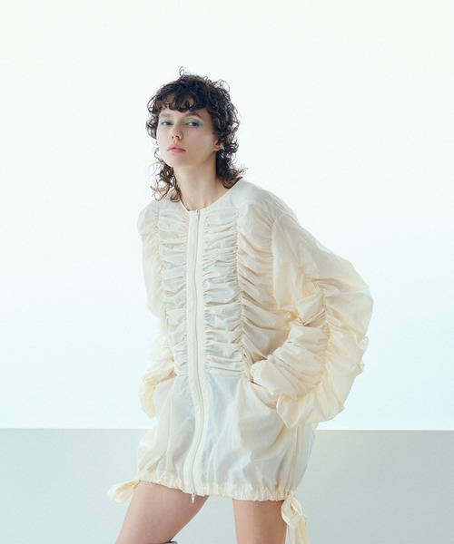 ANNA SUI NYC（アナ スイ エヌ ワイ シー）の「シャーリングダブルジップブルゾン（ブルゾン・レディース・ブラック/アイボリー/ミント・FREE）」の6枚目の写真