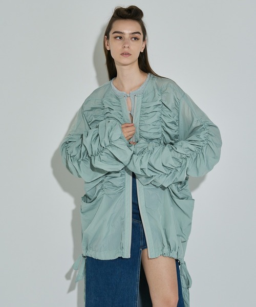 ANNA SUI NYC（アナ スイ エヌ ワイ シー）の「シャーリングダブルジップブルゾン（ブルゾン・レディース・ブラック/アイボリー/ミント・FREE）」の10枚目の写真