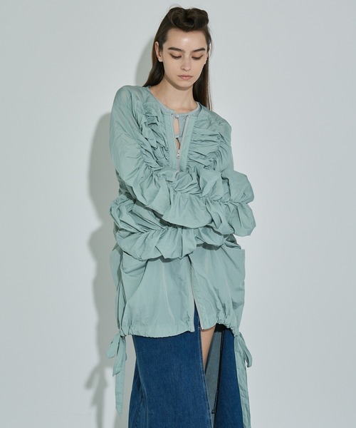 ANNA SUI NYC（アナ スイ エヌ ワイ シー）の「シャーリングダブルジップブルゾン（ブルゾン・レディース・ブラック/アイボリー/ミント・FREE）」の14枚目の写真