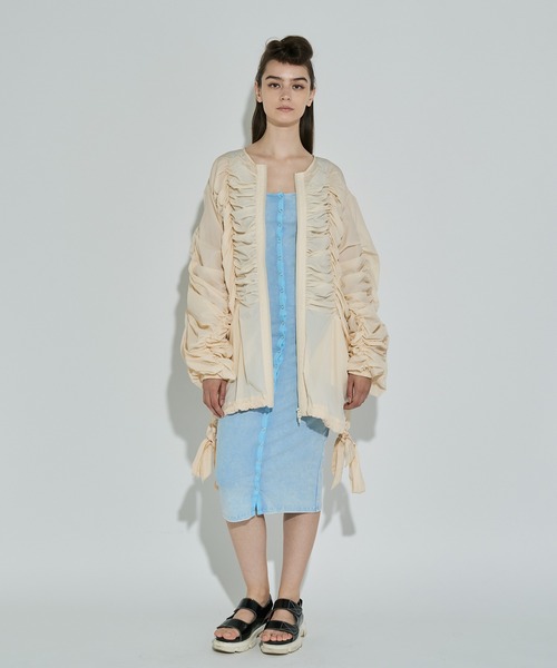 ANNA SUI NYC（アナ スイ エヌ ワイ シー）の「シャーリングダブルジップブルゾン（ブルゾン・レディース・ブラック/アイボリー/ミント・FREE）」の4枚目の写真