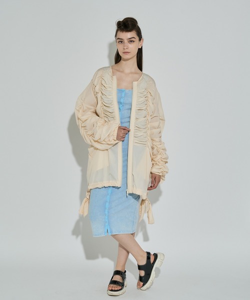 ANNA SUI NYC（アナ スイ エヌ ワイ シー）の「シャーリングダブルジップブルゾン（ブルゾン・レディース・ブラック/アイボリー/ミント・FREE）」の5枚目の写真