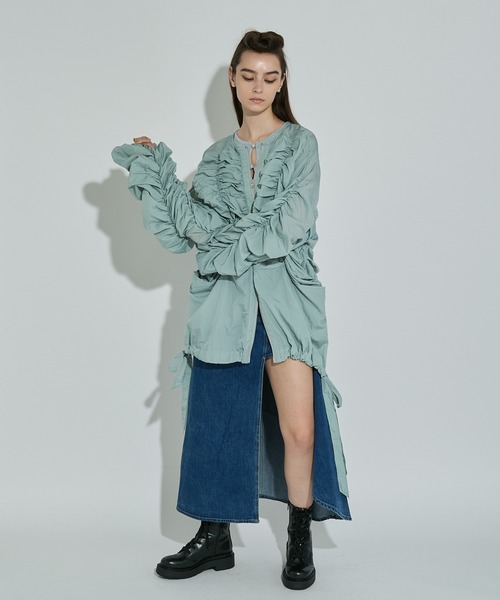 ANNA SUI NYC（アナ スイ エヌ ワイ シー）の「シャーリングダブルジップブルゾン（ブルゾン・レディース・ブラック/アイボリー/ミント・FREE）」の19枚目の写真