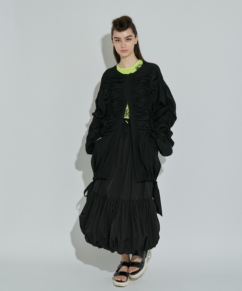 ANNA SUI NYC（アナ スイ エヌ ワイ シー）の「シャーリングダブルジップブルゾン（ブルゾン・レディース・ブラック/アイボリー/ミント・FREE）」の9枚目の写真