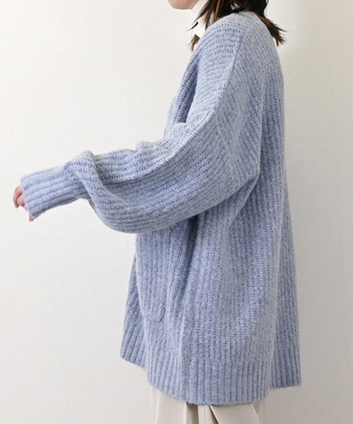 STYLEBLOCK（スタイルブロック）の「メランジニットオーバーサイズカーディガン（カーディガン/ボレロ・レディース・アイボリー/イエロー/グリーン・M）」の7枚目の写真