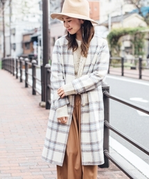 Khaju（カージュ）の「Khaju:チェックVネックコート（その他アウター