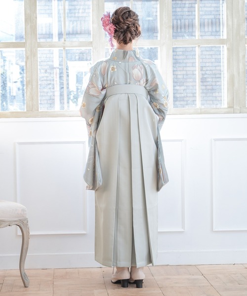 セール】レディース袴4点セット（着物・襦袢・下帯・袴）（着物