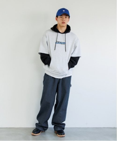 GLAZOS(グラソス)の「【大人向けサイズあり】デニム・ペインターパンツ(デニムパンツ・キッズ・ブルー/ライトブルー/ブラック・S/M/L/LL)」の7枚目の写真