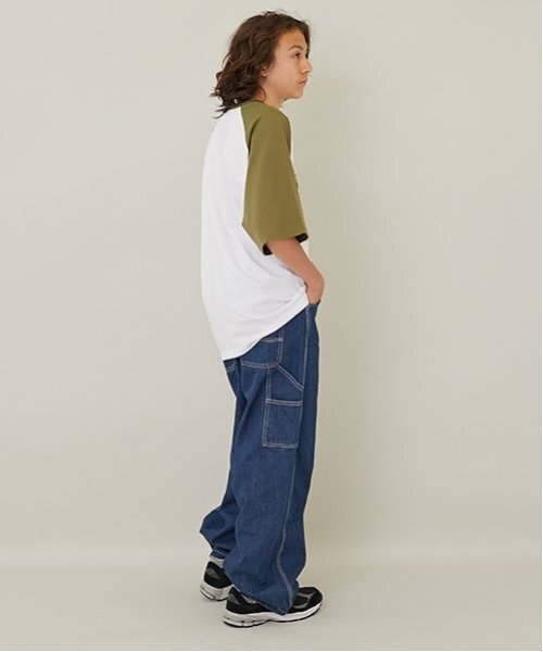 GLAZOS(グラソス)の「【大人向けサイズあり】デニム・ペインターパンツ(デニムパンツ・キッズ・ブルー/ライトブルー/ブラック・S/M/L/LL)」の20枚目の写真