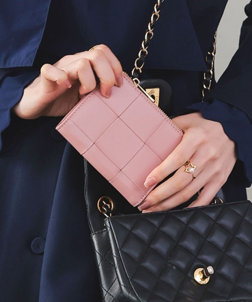 DONOBAN（ドノバン）の「レザーメッシュ財布（財布・レディース・ピンク/ネイビー/イエロー/ミント/オレンジ/ブラック/ブルー・ONE）」の6枚目の写真