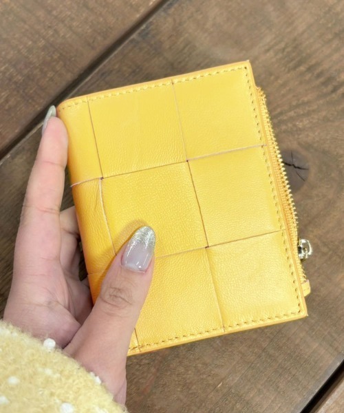 DONOBAN（ドノバン）の「レザーメッシュ財布（財布・レディース・ピンク/ネイビー/イエロー/ミント/オレンジ/ブラック/ブルー・ONE）」の5枚目の写真