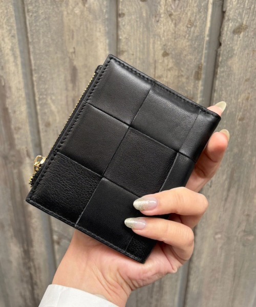 DONOBAN（ドノバン）の「レザーメッシュ財布（財布・レディース・ピンク/ネイビー/イエロー/ミント/オレンジ/ブラック/ブルー・ONE）」の2枚目の写真