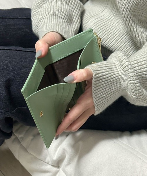 DONOBAN（ドノバン）の「レザーメッシュ財布（財布・レディース・ピンク/ネイビー/イエロー/ミント/オレンジ/ブラック/ブルー・ONE）」の15枚目の写真