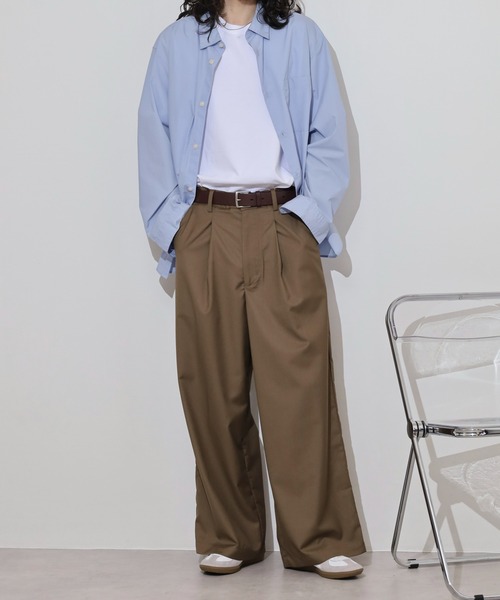 many men many mind（メニーメンメニーマインド）の「MANYMENMANYMINDS テック　TR　ワイドスラックス（スラックス・メンズ・ベージュ/グレー/ブラック・M/L）」の18枚目の写真