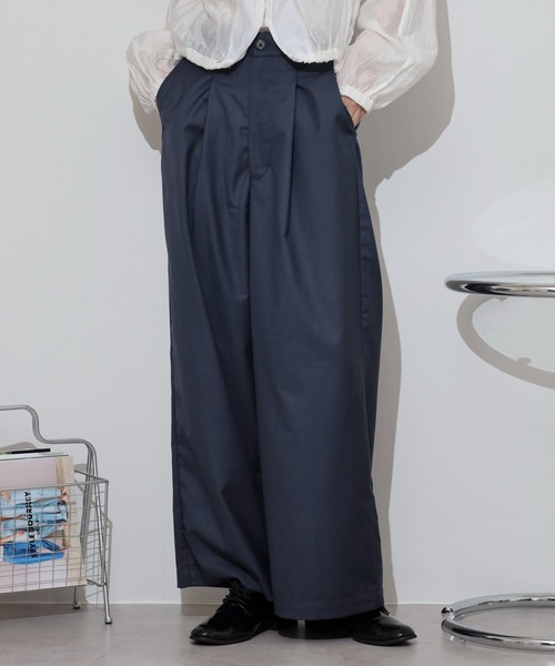 many men many mind（メニーメンメニーマインド）の「MANYMENMANYMINDS テック　TR　ワイドスラックス（スラックス・メンズ・ベージュ/グレー/ブラック・M/L）」の9枚目の写真