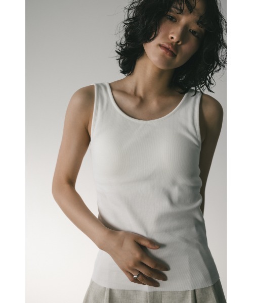 STYLEMIXER（スタイルミキサー）の「カップ付きバックオープンタンク（タンクトップ・レディース・ブラック/ホワイト/ブラウン・SMALL/MEDIUM）」の2枚目の写真