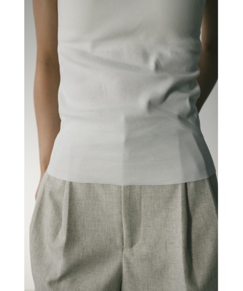 STYLEMIXER（スタイルミキサー）の「カップ付きバックオープンタンク（タンクトップ・レディース・ブラック/ホワイト/ブラウン・SMALL/MEDIUM）」の7枚目の写真