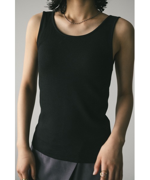 STYLEMIXER（スタイルミキサー）の「カップ付きバックオープンタンク（タンクトップ・レディース・ブラック/ホワイト/ブラウン・SMALL/MEDIUM）」の11枚目の写真