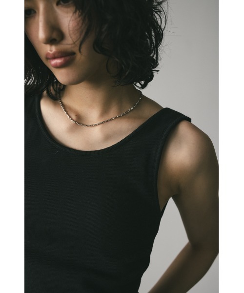 STYLEMIXER（スタイルミキサー）の「カップ付きバックオープンタンク（タンクトップ・レディース・ブラック/ホワイト/ブラウン・SMALL/MEDIUM）」の12枚目の写真