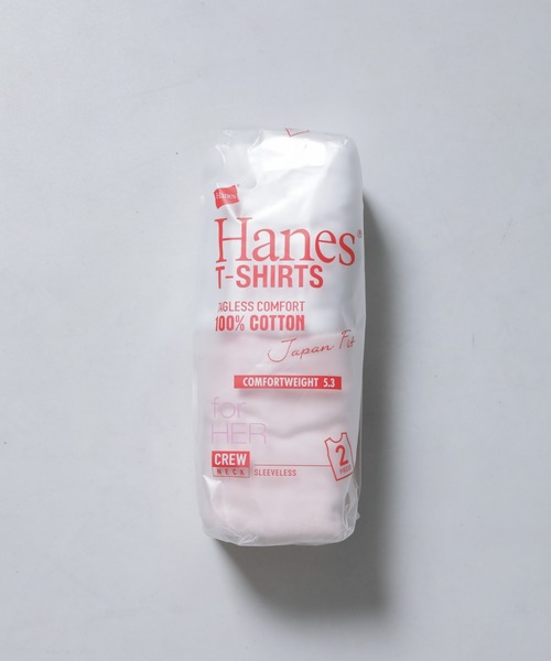 HANES(ヘインズ)の「Hanes/2P JapanFit for HER スリーブレスTシャツ(Tシャツ/カットソー・レディース・プラチナム/その他1・M)」の1枚目の写真