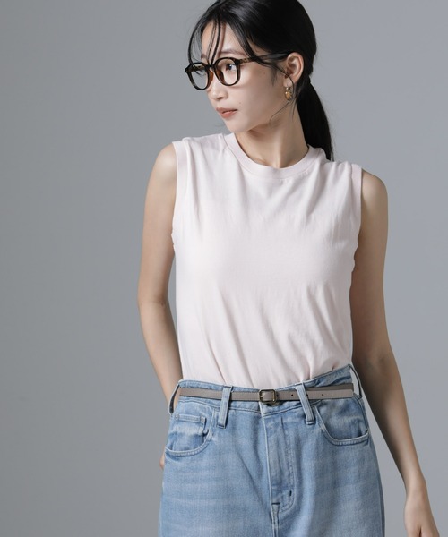 HANES(ヘインズ)の「Hanes/2P JapanFit for HER スリーブレスTシャツ(Tシャツ/カットソー・レディース・プラチナム/その他1・M)」の3枚目の写真
