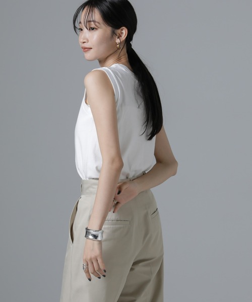 HANES(ヘインズ)の「Hanes/2P JapanFit for HER スリーブレスTシャツ(Tシャツ/カットソー・レディース・プラチナム/その他1・M)」の8枚目の写真