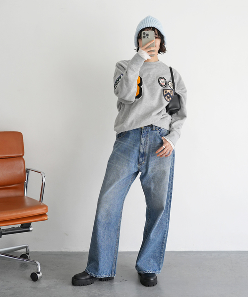 SLOBE citron.（スローブシトロン）の「《WEB限定》SLOBE citron. ヘルメットニットキャップ（ニットキャップ/ビーニー・レディース・グレー/サックスブルー・FREE）」の12枚目の写真