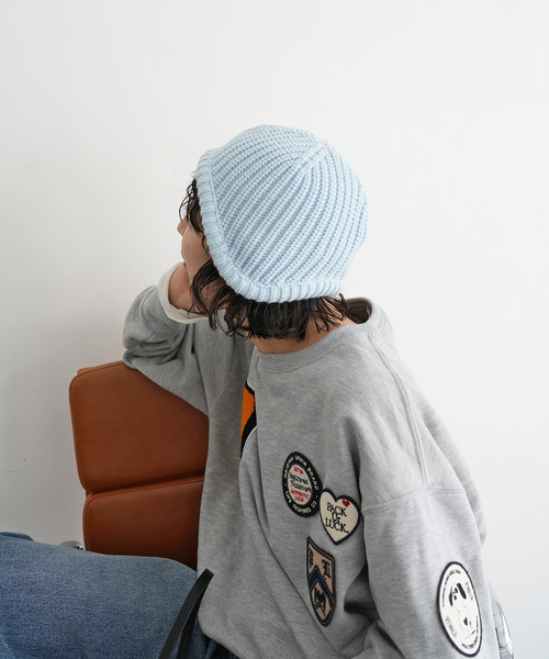 SLOBE citron.（スローブシトロン）の「《WEB限定》SLOBE citron. ヘルメットニットキャップ（ニットキャップ/ビーニー・レディース・グレー/サックスブルー・FREE）」の15枚目の写真