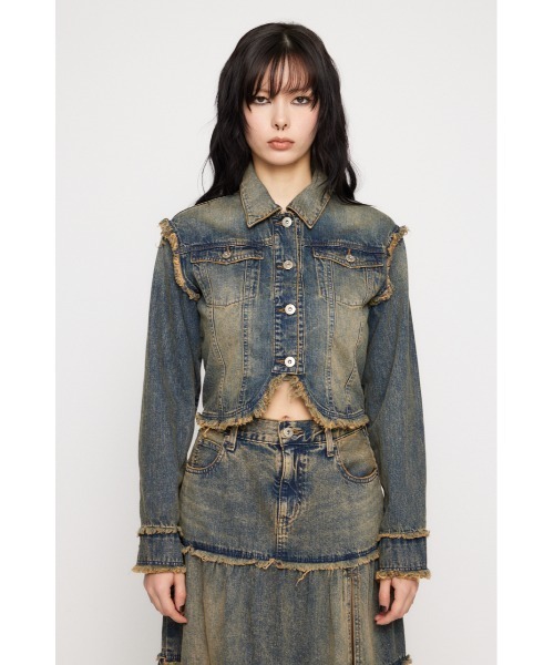 セール】CUT OFF COMPACT デニムジャケット（デニムジャケット