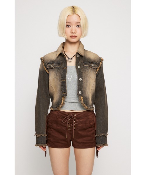 LAGUAGEM CUT OFF COMPACT デニムジャケット LAGUA GEM | CUT OFF COMPACT デニムジャケット (デニム
