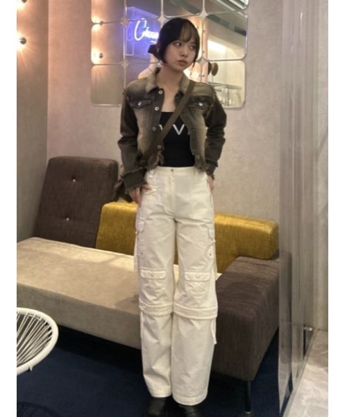 LAGUA GEM 再入荷待ちCUT OFF COMPACT デニムジャケット LAGUA GEM 再入荷待ちCUT OFF COMPACT デニムジャケット - メルカリ