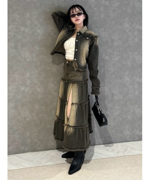 セール】CUT OFF COMPACT デニムジャケット（デニムジャケット