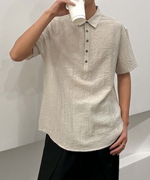 aimoha（アイモハ）の「aimoha men ナチュラルカラーリネン風ポロシャツ (SS)（ポロシャツ）」