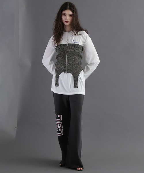 ROSE BUD(ローズバッド)の「2WAYラメニットタンク(ニット/セーター・レディース・シルバー/ブラック/ブラウン・ONE SIZE)」の8枚目の写真