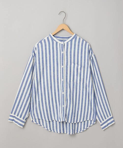 coen(コーエン)の「リネンレーヨンバンドカラーシャツ(シャツ/ブラウス・レディース・その他1/その他2/ナチュラル/ブラック/クリーム・M/L)」の18枚目の写真