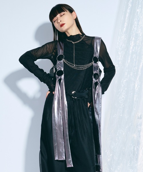 Ezick（エジック）の「elegant lace docking　 シアーレースキリカエトップス（その他トップス・レディース・アイボリー/ブラック・FREE）」の17枚目の写真