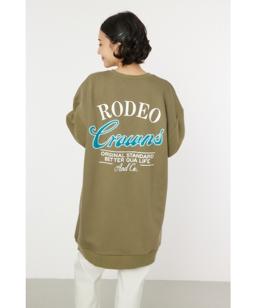 RODEO CROWNS WIDE BOWL(ロデオクラウンズワイドボウル)の「ドッキングロゴニットワンピース(ワンピース・レディース・ブラック/ライトピンク/カーキ/オフホワイト・FREE)」の14枚目の写真