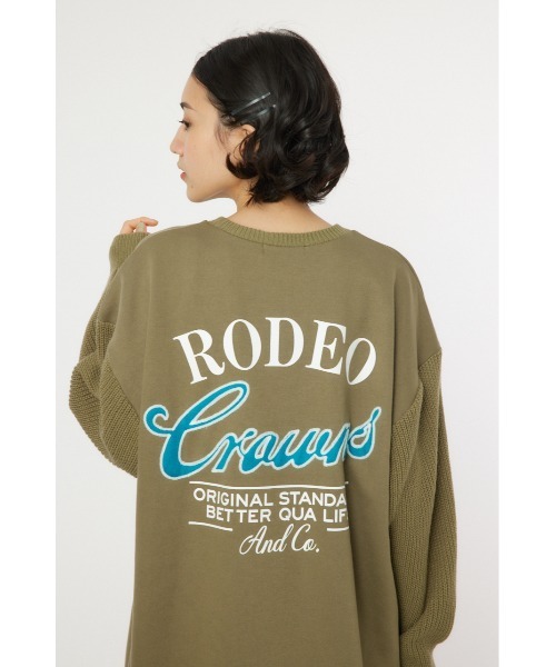 RODEO CROWNS WIDE BOWL(ロデオクラウンズワイドボウル)の「ドッキングロゴニットワンピース(ワンピース・レディース・ブラック/ライトピンク/カーキ/オフホワイト・FREE)」の15枚目の写真