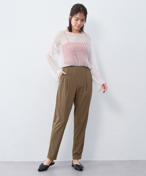 Viola e Viola（ヴィオラエヴィオラ）の「さらテロ楽ちんスティックパンツ（ショート丈）（その他パンツ・レディース・カーキ/ネイビー/ブラック/ダークブルー・L/M/3L/LL/4L/5L）」の13枚目の写真
