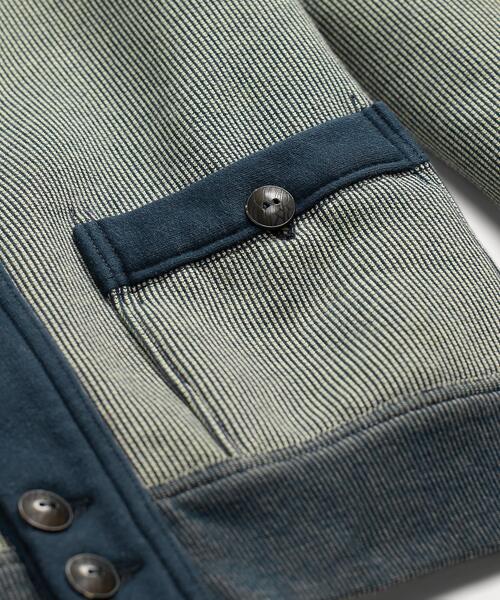 RRL（ダブル アール エル）の「ストライプド ジャカードニット カーディガン（カーディガン/ボレロ・メンズ・ネイビー系1・L/M/S/XL/XS/XXL）」の4枚目の写真