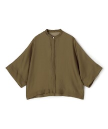 ソージュ シアーギャザーブラウス シャツ シースルー 長袖 茶 ブラウン SEN TOKYO ブラウス シャツ シースルー シアーシャツ レディース