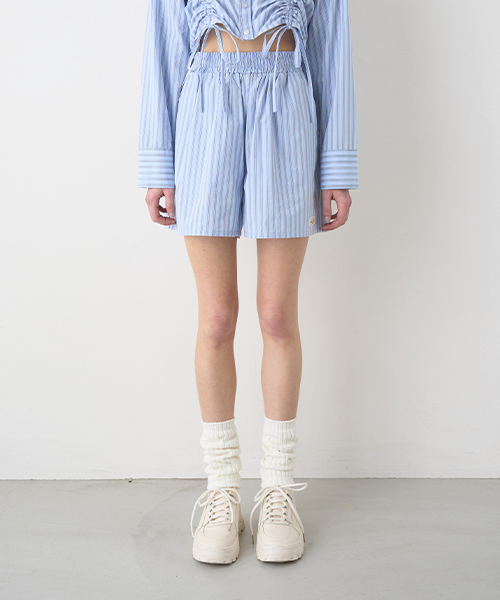 セール】ストライプショートパンツ【韓国ファッション】（その他パンツ