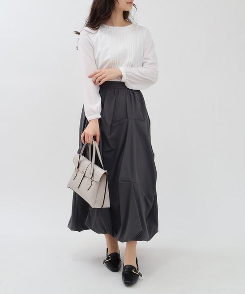 TRUDEA(トルディア)の「センターレースピンタックブラウス(シャツ/ブラウス・レディース・ホワイト/ベージュ・MEDIUM/LARGE)」の12枚目の写真
