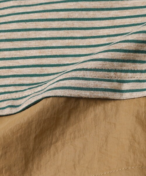 B:MING by BEAMS(ビーミングバイビームス)の「布帛コンビ ボーダー Tシャツ 2025SS(100~140cm)(Tシャツ/カットソー・キッズ・ベージュ/ブラウン系その他4・140/130/110/100/120)」の14枚目の写真